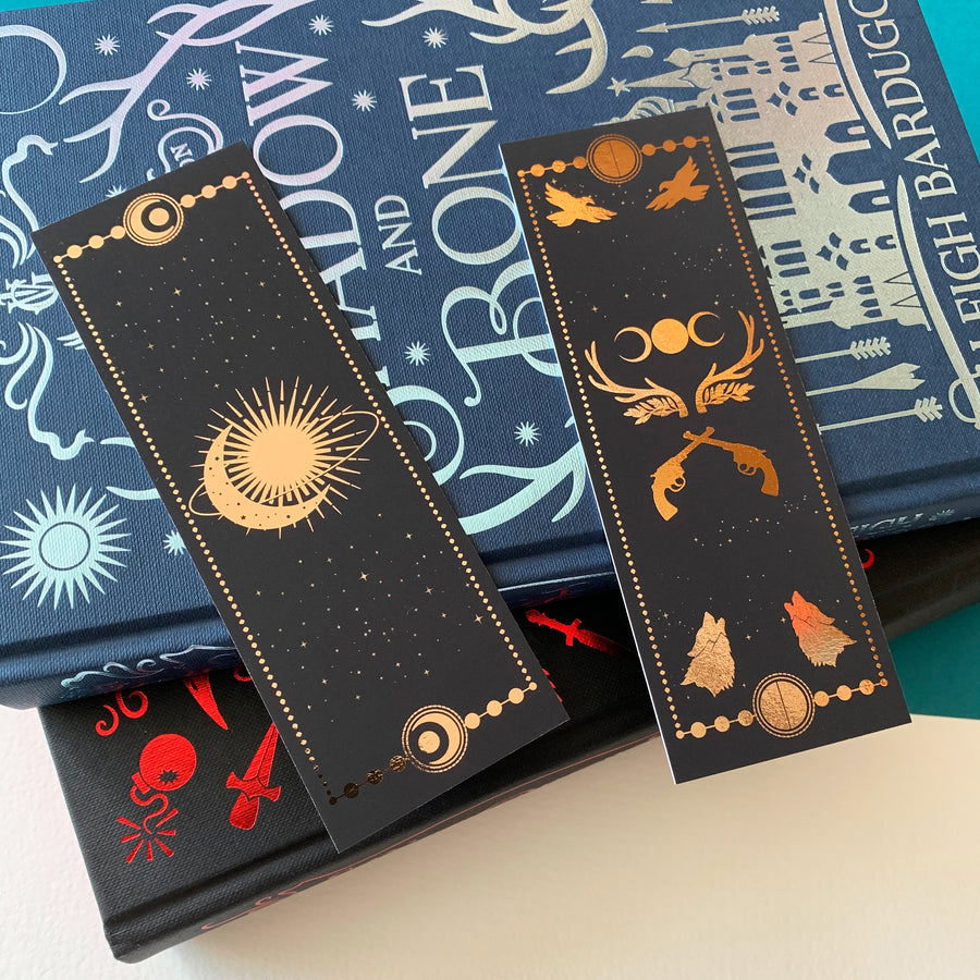 Sun and Shadows Rose Gold Foil Bookmarks