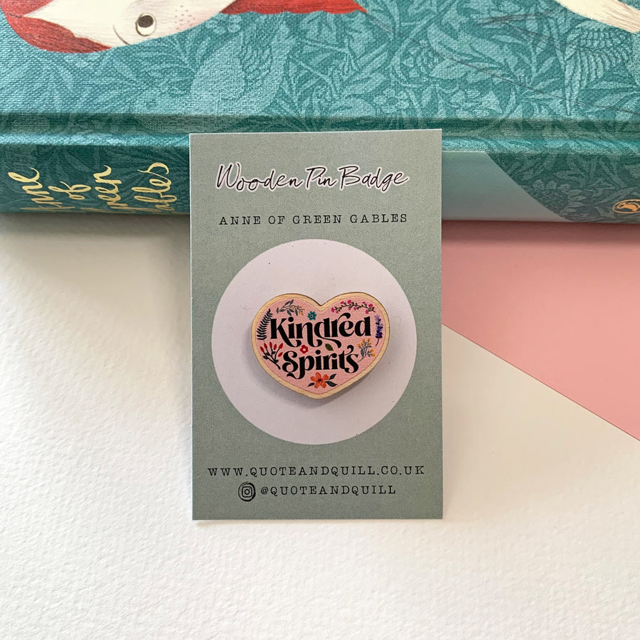 Anne of Green Gables - 'Kindred Spirits' Wooden Pin