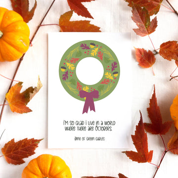 Anne of Green Gables - 'A World Where There Are Octobers' Postcard