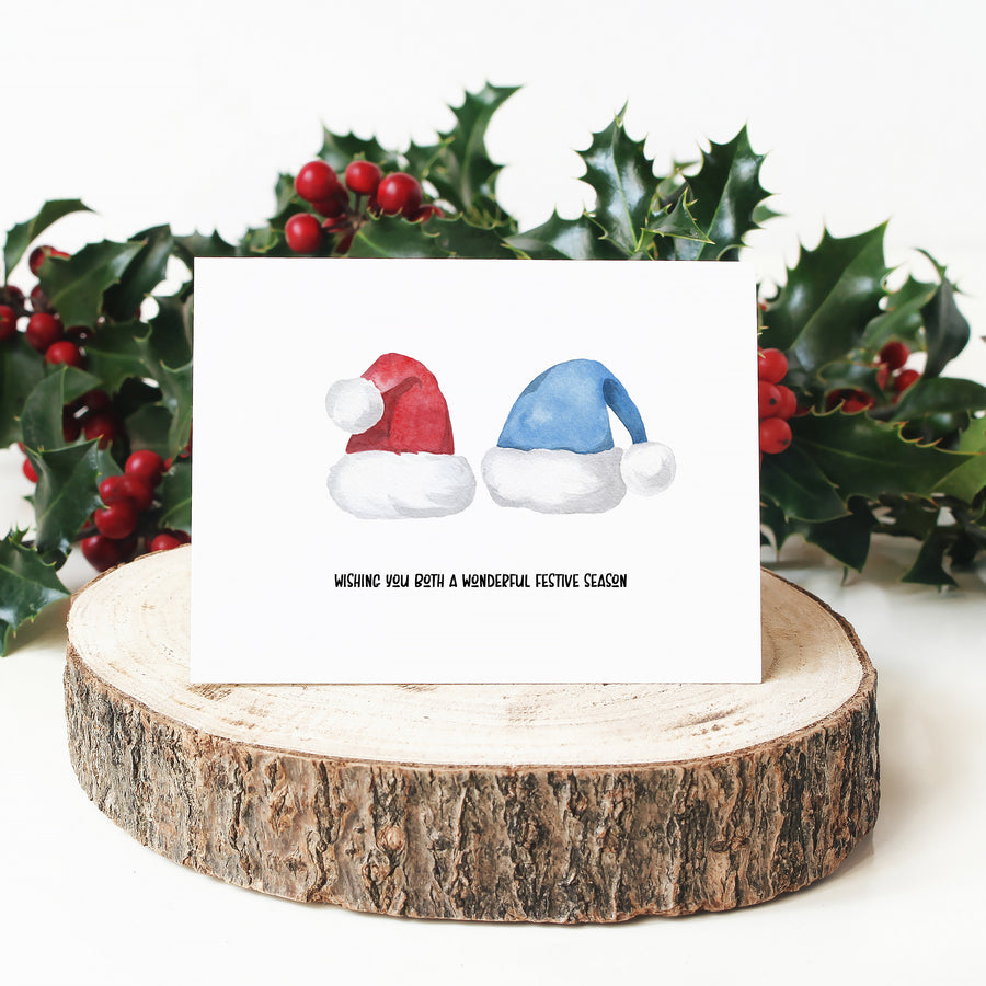 Santa Hats Christmas Card