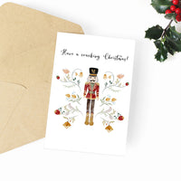 Festive Nutcracker Toy Soldier Christmas Card