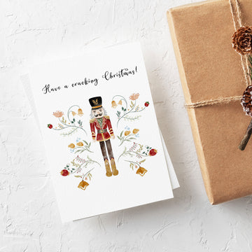 Festive Nutcracker Toy Soldier Christmas Card