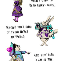 Alice's Adventures In Wonderland - 'Fairy Tales' Literary Quote Card