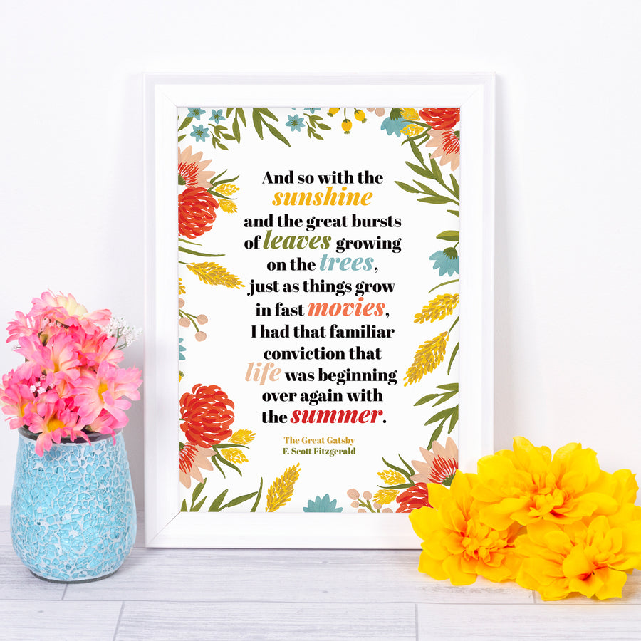 The Great Gatsby - 'And So With The Sunshine' Print