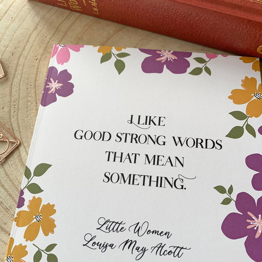 Little Women - 'I Like Good Strong Words' A5 Notebook