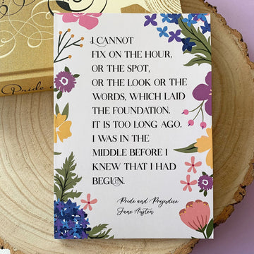 Pride and Prejudice - 'I Cannot Fix On The Hour' A5 Notebook