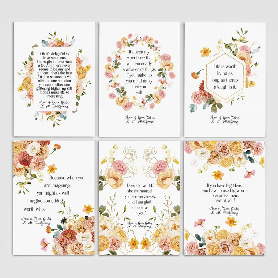 Anne of Green Gables Floral Postcards