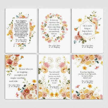 Anne of Green Gables Floral Postcard Set