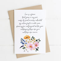 Little Men - 'Love Is A Flower' Literary Quote Card