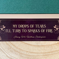 Henry VIII - 'Sparks Of Fire' Bookmark