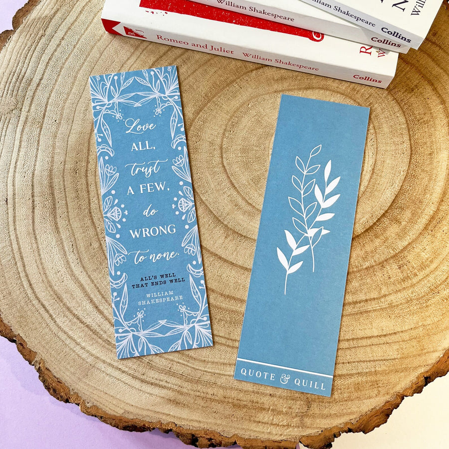 All's Well That Ends Well - 'Love All' Bookmark