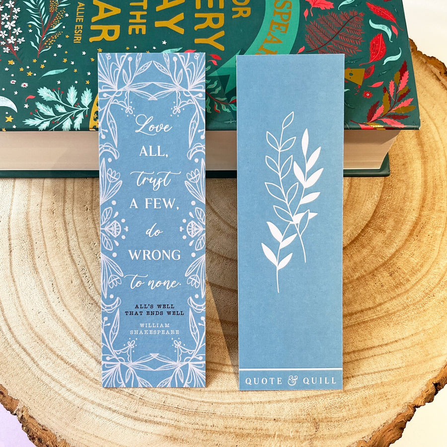 All's Well That Ends Well - 'Love All' Bookmark