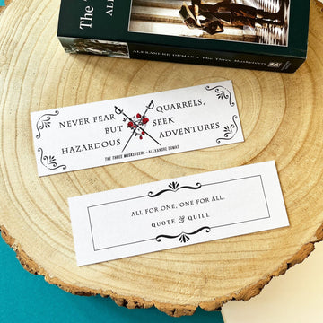 The Three Musketeers - 'Never Fear Quarrels' Bookmark