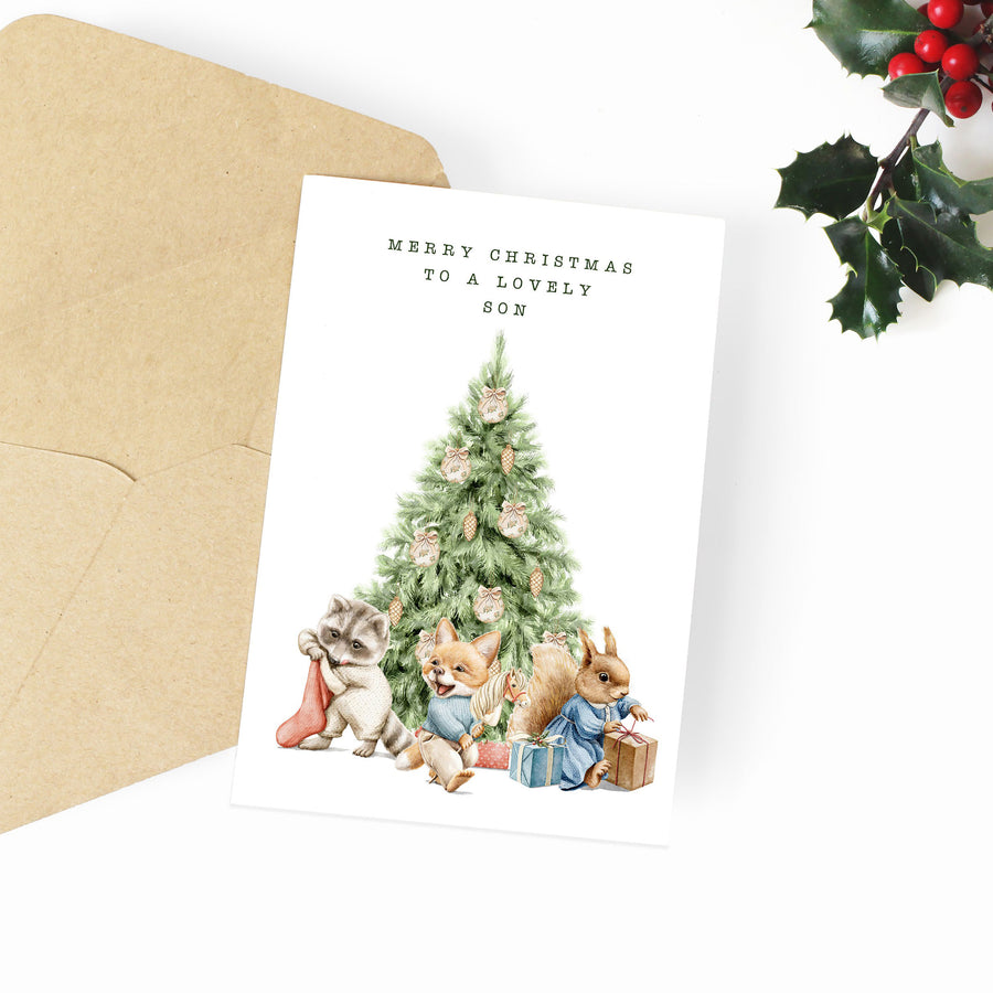 Children's Christmas Card - Personalised Relation