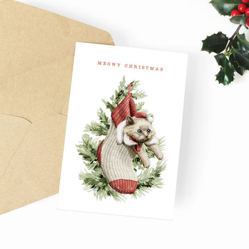 Meowy Christmas Card