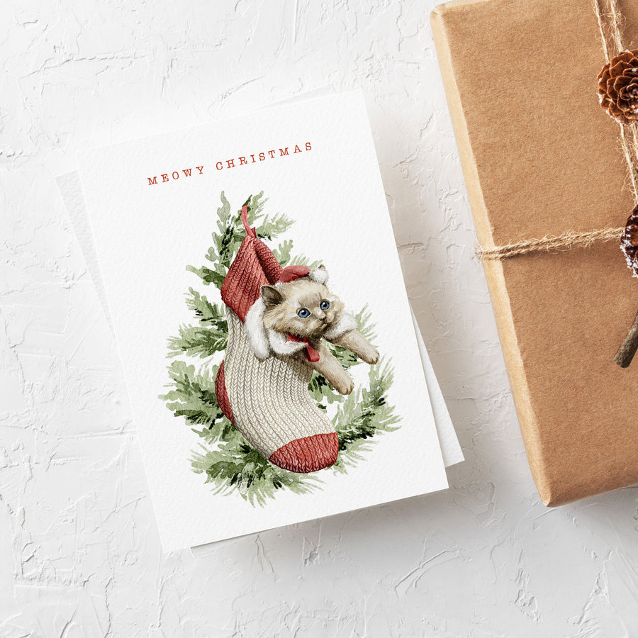 Meowy Christmas Card