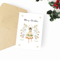 Festive Nutcracker Ballet Dancer Christmas Card