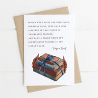Virginia Woolf - 'Second Hand Books Are Wild Books' Literary Quote Card