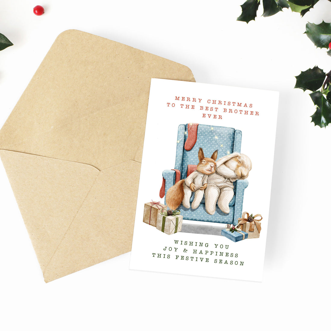 Best Sibling Christmas Card